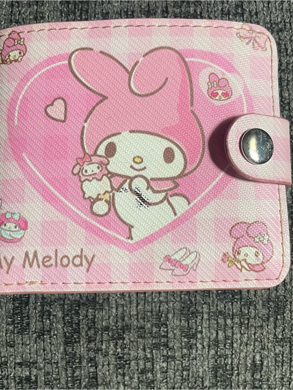 Sanrio My Melody Pink Snap Wallet Kids Coin Purse